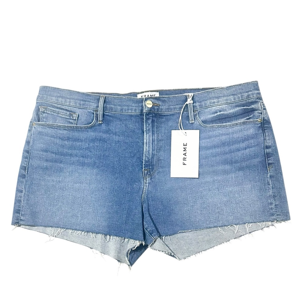FRAME Le Cut Off Denim Shorts Size 34 - NWT - Picture 2 of 7